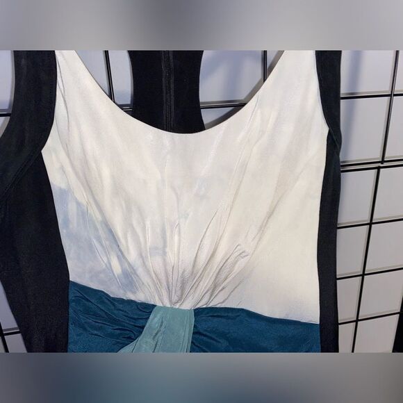 Rebecca Minkoff Colorblock racerback satin dress - Picture 4 of 10